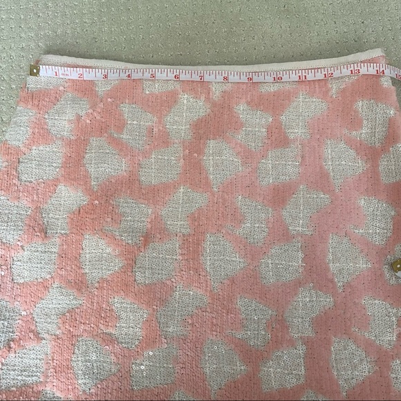 BANANA REPUBLIC Pink Sequin Patterned Mini Skirt - Picture 12 of 12